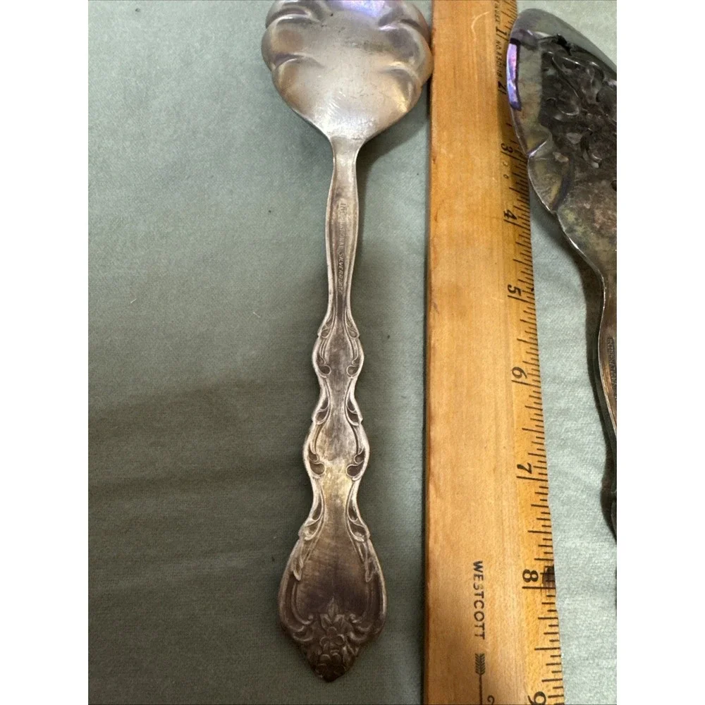 INTERNATIONAL‎ Interlude Silverplate 1971 2 Pc Set Silverware Serving Utensils